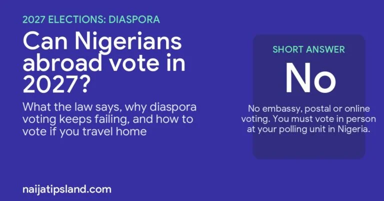 Can Nigerians Abroad Vote in 2027? The Diaspora Voting Rules Explained