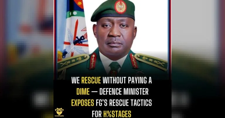We rescue without paying a dime—Defence Minister exposes FG’s rescue tactics