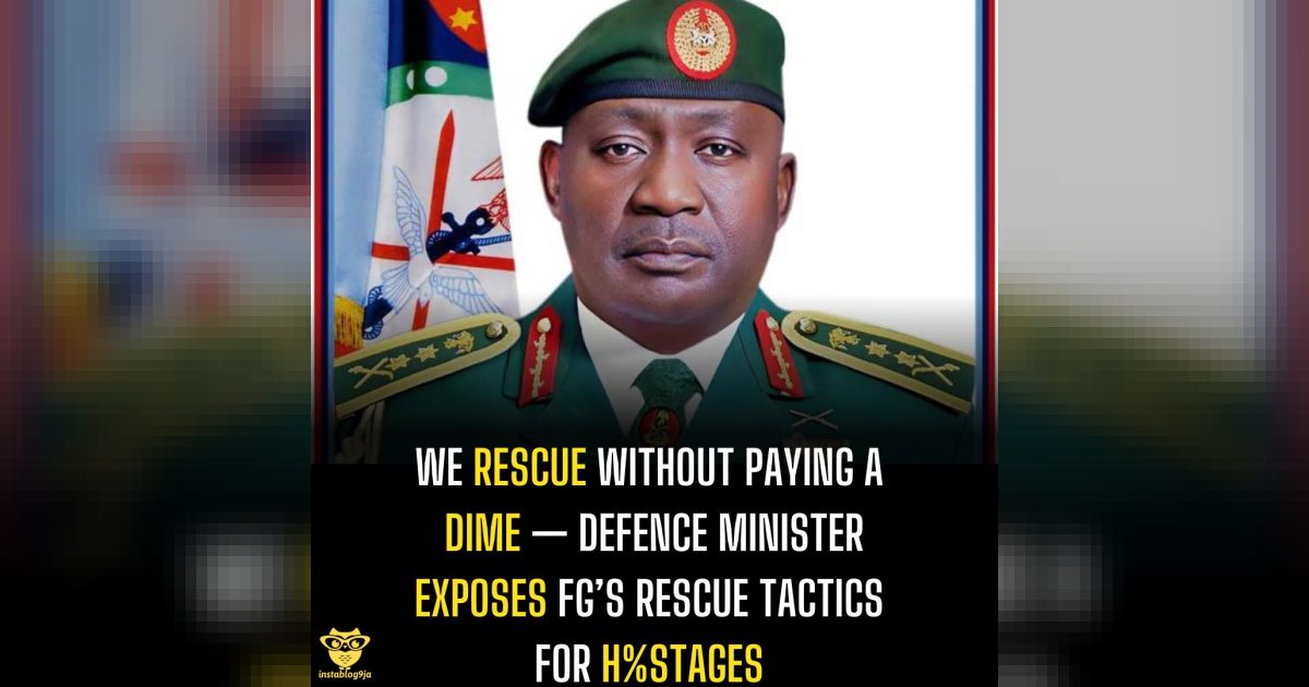 We rescue without paying a dime—Defence Minister exposes FG’s rescue tactics for