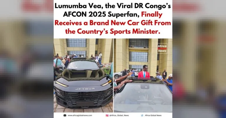 Lumumba Vea, the viral DR Congo AFCON 2025 superfan, has finally received a brand new car