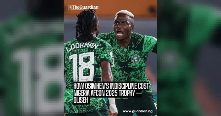 Former Super Eagles captain Sunday Oliseh has criticised striker Victor Osimhen