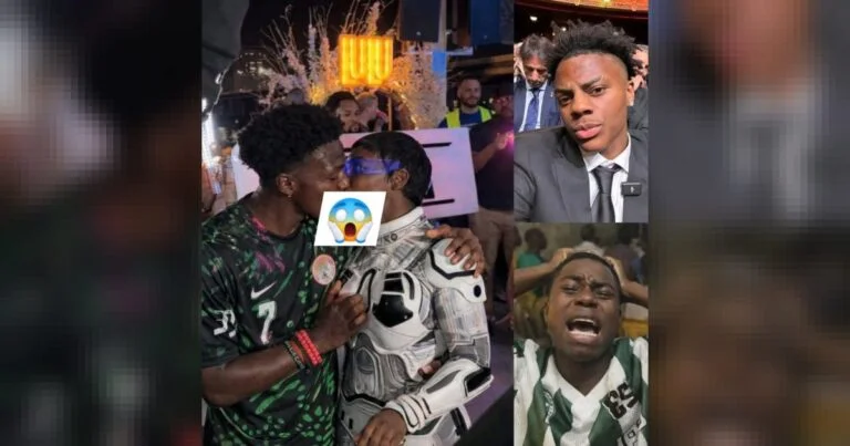 IShowSpeed was spotted kissing Jarvis in Lagos last night.