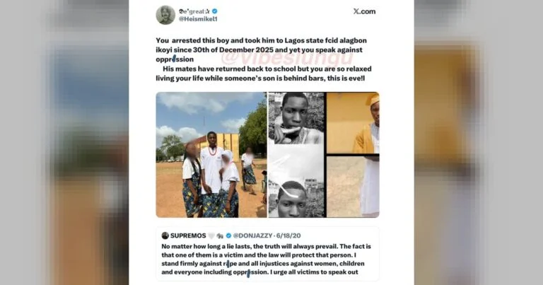Nigerians are divided as a young man remains in detention since Dec 30