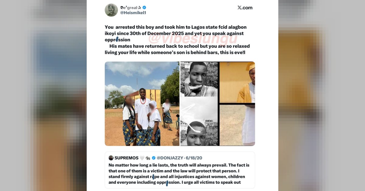 Nigerians are divided as a young man remains in detention since Dec 30 1 Nigerians are divided as a young man remains in detention since Dec 30 over an a