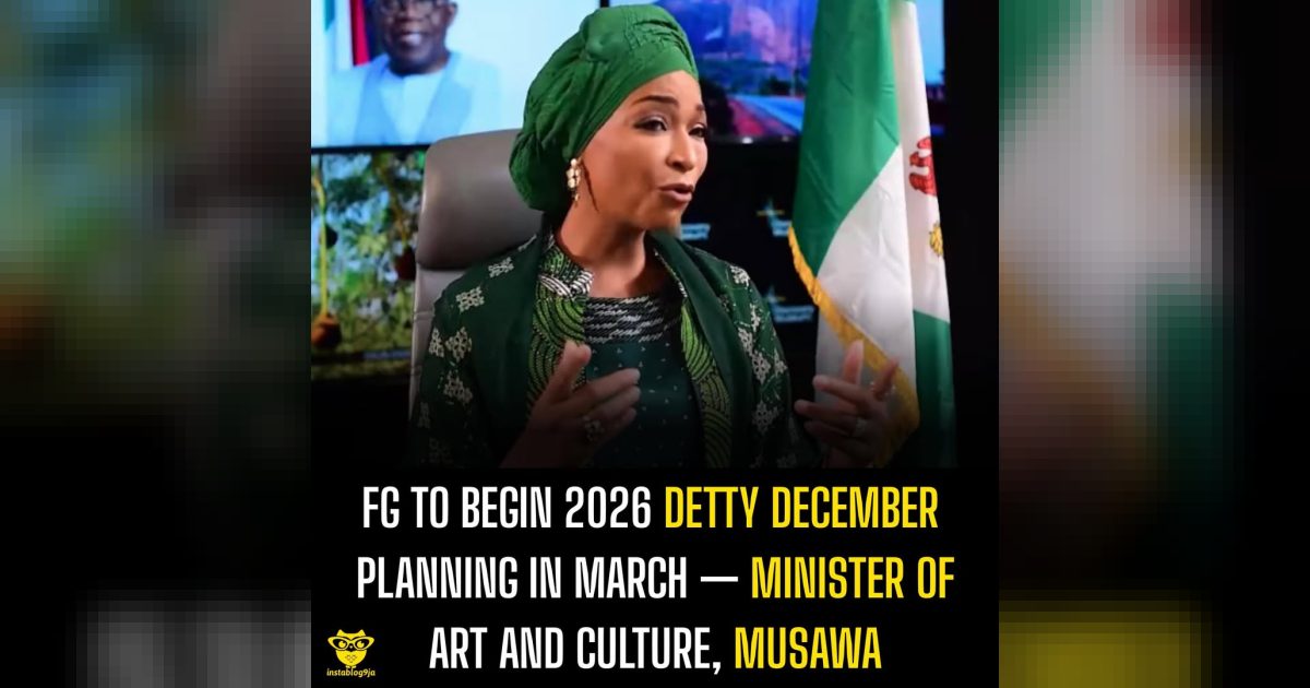 FG to Begin 2026 Detty December Planning in March — Minister of Art and Culture,