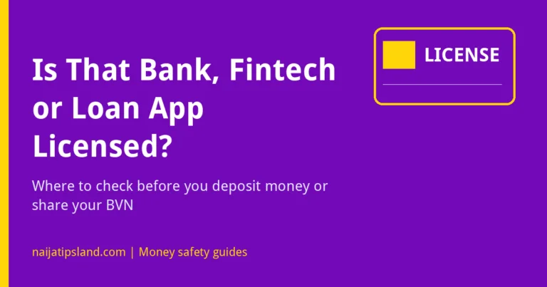 How to Check That a Bank, Fintech or Loan App Is Licensed in Nigeria (2026)