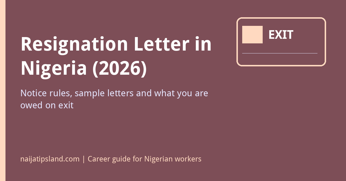 Resignation letter guide for Nigerian workers in 2026