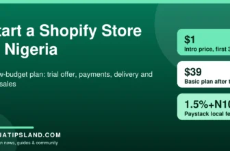 How to start a Shopify store in Nigeria with little money