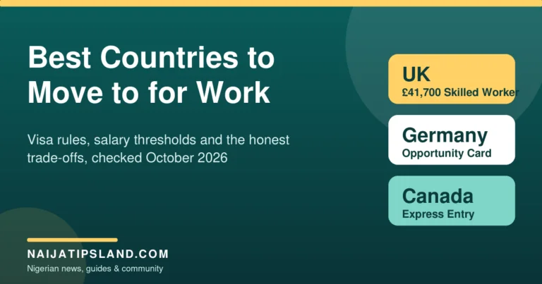 Best Countries for Nigerians to Move to for Work in 2026 (Visas, Salaries and Honest Trade-offs)