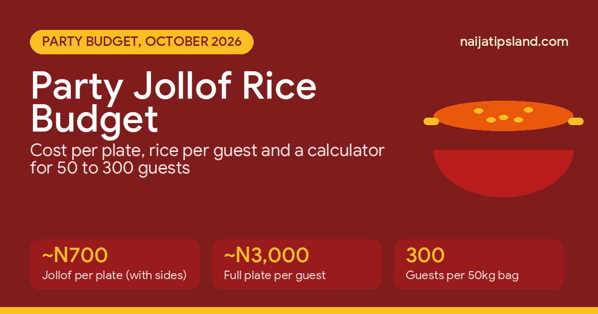 Party jollof rice budget Nigeria 2026 featured graphic