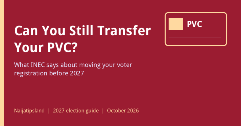 Can You Still Transfer Your PVC? What INEC Says Before the 2027 Elections